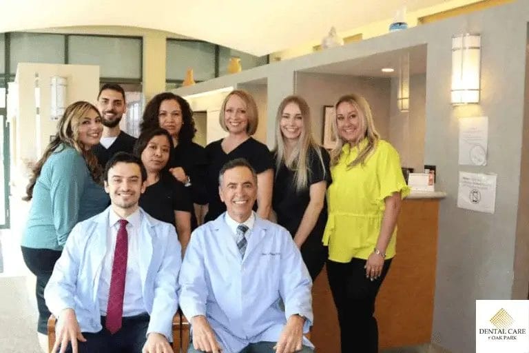 Dental Care of Oak Park team supporting patient recovery.